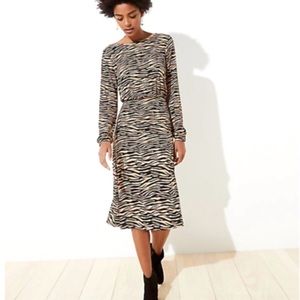 Loft Zebra print dress